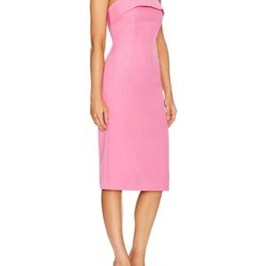 Bardot pink strapless dress